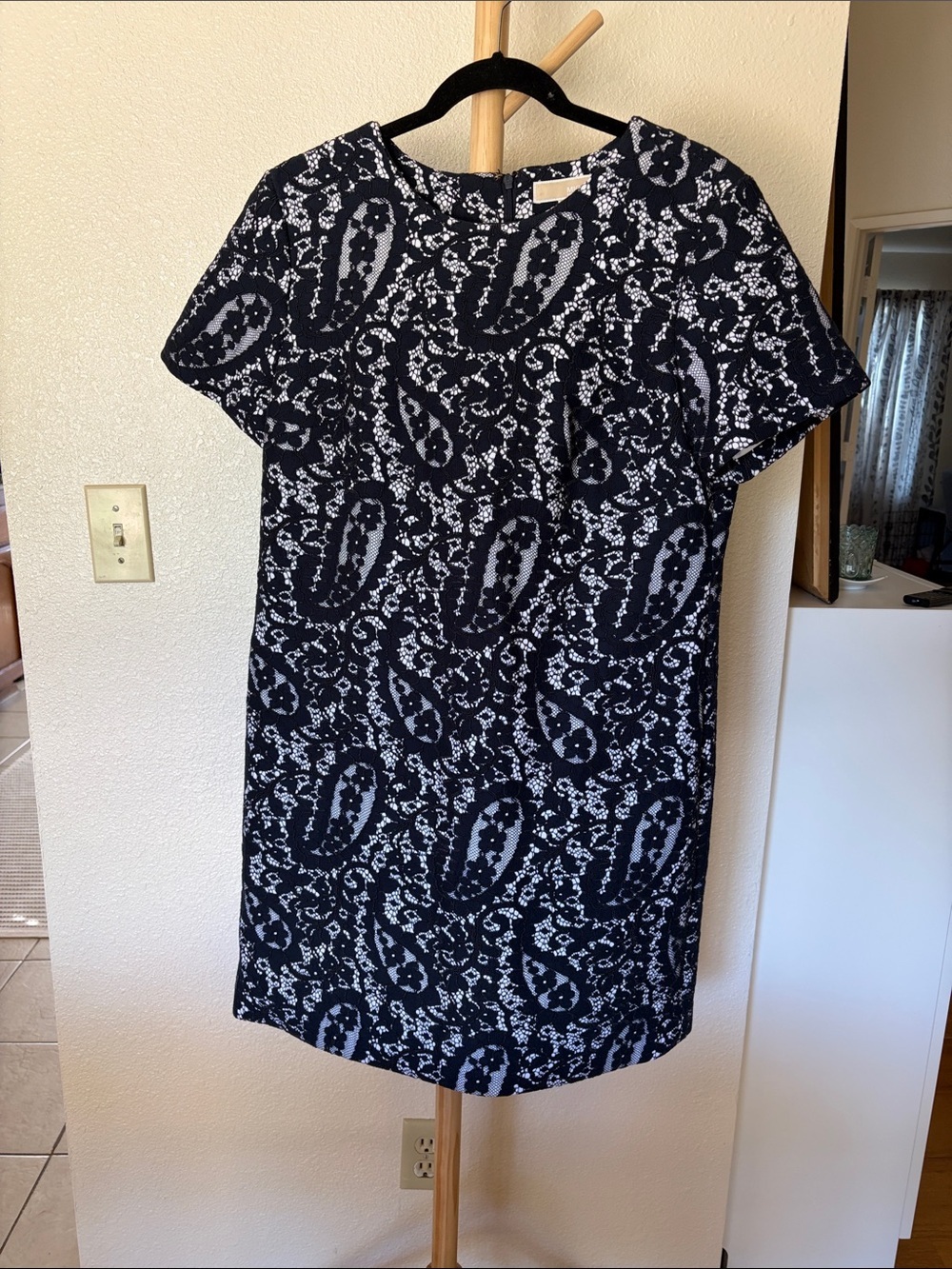 Michael Kors Navy Lace Shift Dress